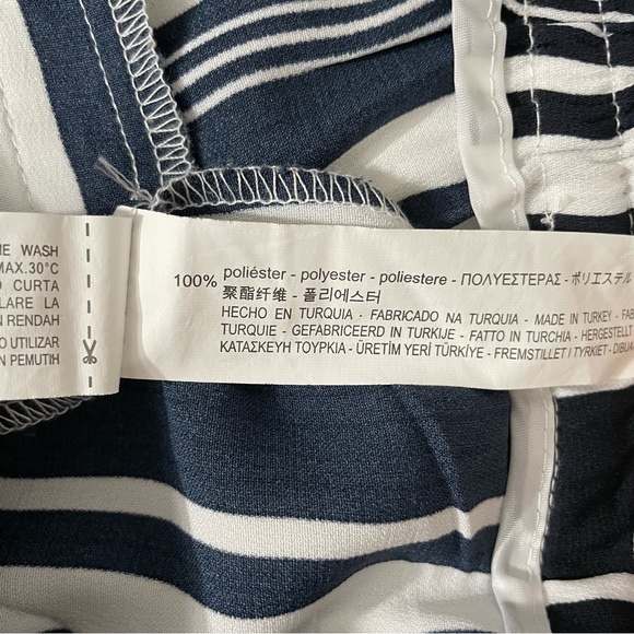 ZARA BASIC Striped Drawstring Pants - Picture 6 of 10